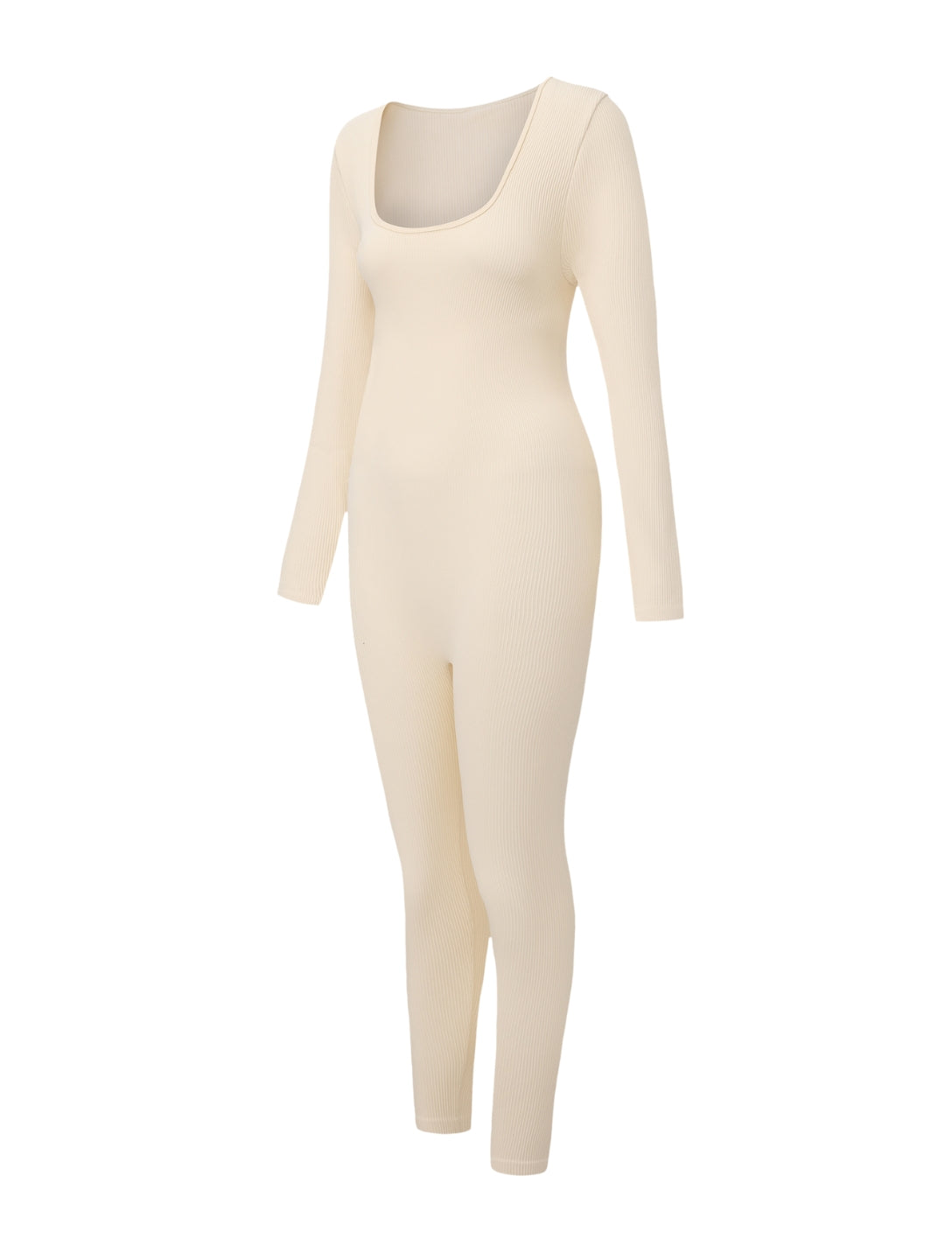 Mono de punto acanalado con escote cuadrado