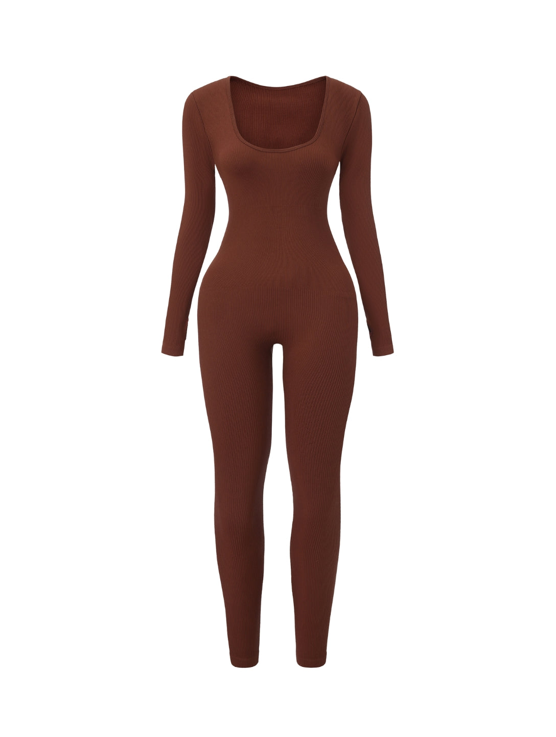 Mono de punto acanalado con escote cuadrado