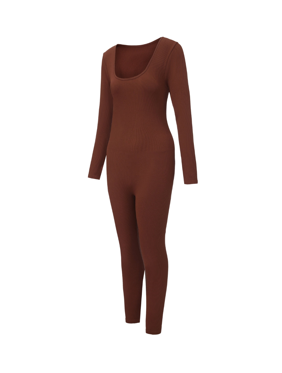 Mono de punto acanalado con escote cuadrado