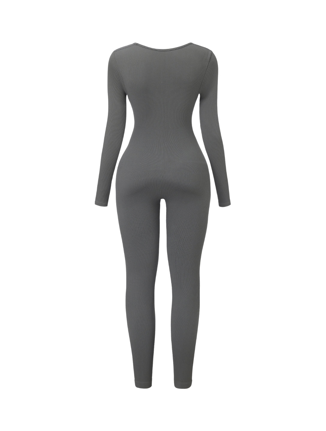 Mono de punto acanalado con escote cuadrado