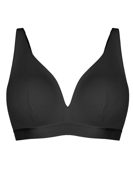 Bralette acanalado con escote en V profundo