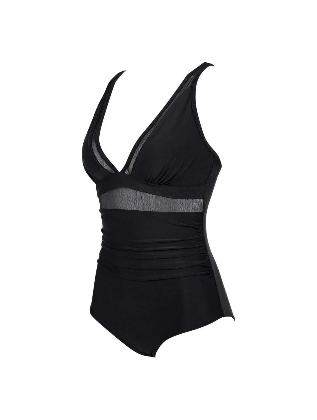 Traje Escultor con Escote en V y Malla