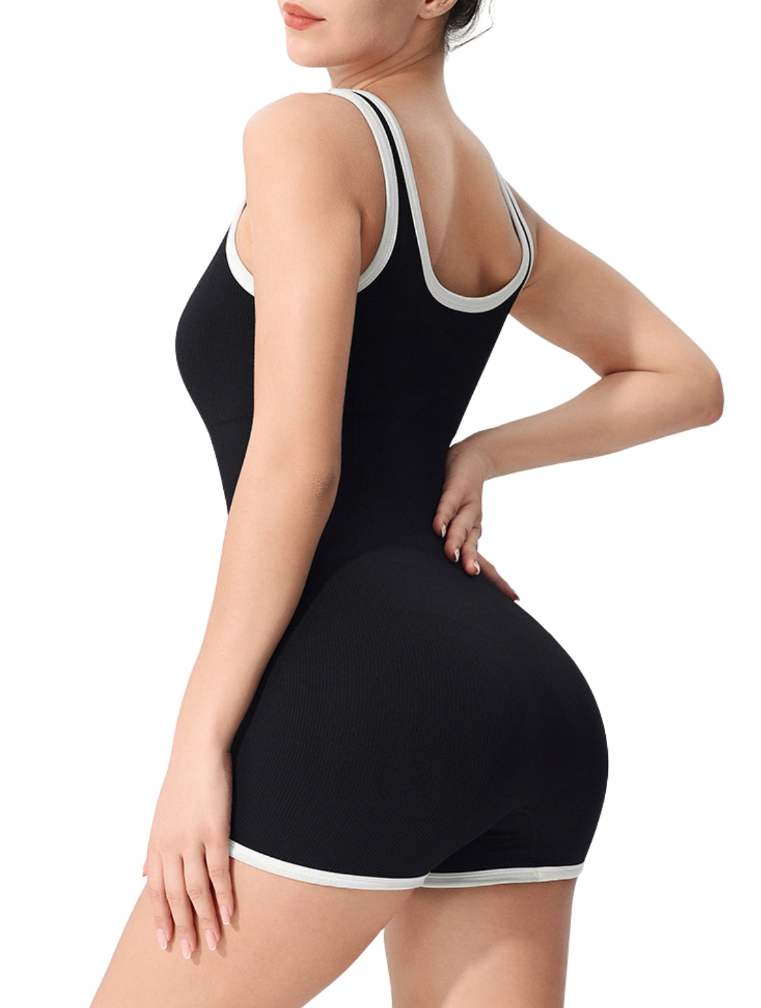 Body de canalé con contorno