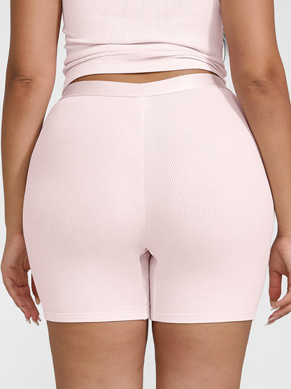 Top de tirantes acanalado con escote cuadrado