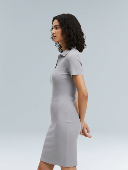 Vestido Mini Ajustado Acanalado